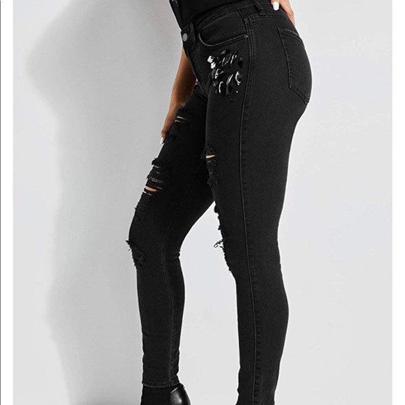Guess Women’s Embellished Sexy Curve Skinny Jeans - Picture 3 of 8